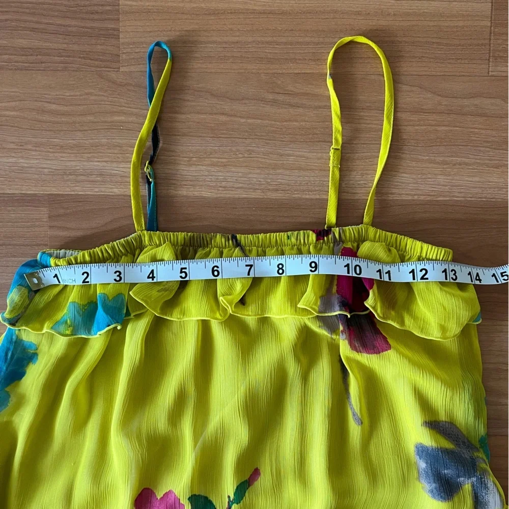 Old Navy Yellow Floral Boho Maxi Dress Off Shoulder XS